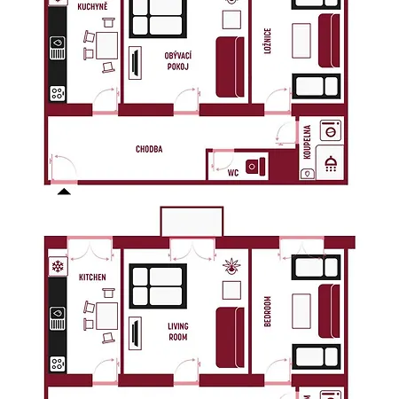 Zarohem 2 Bedrooms In Center With Balcony Appartement Brno
